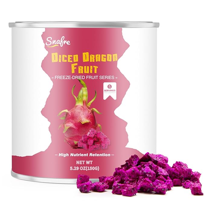 SNAFRE Freeze-Dried Dragon Fruit Cubes Mini