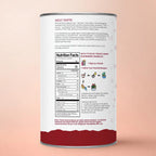 BackviewofSNAFRE4.6ozraspberrycrumblecanisterwithcleanlabelinformation