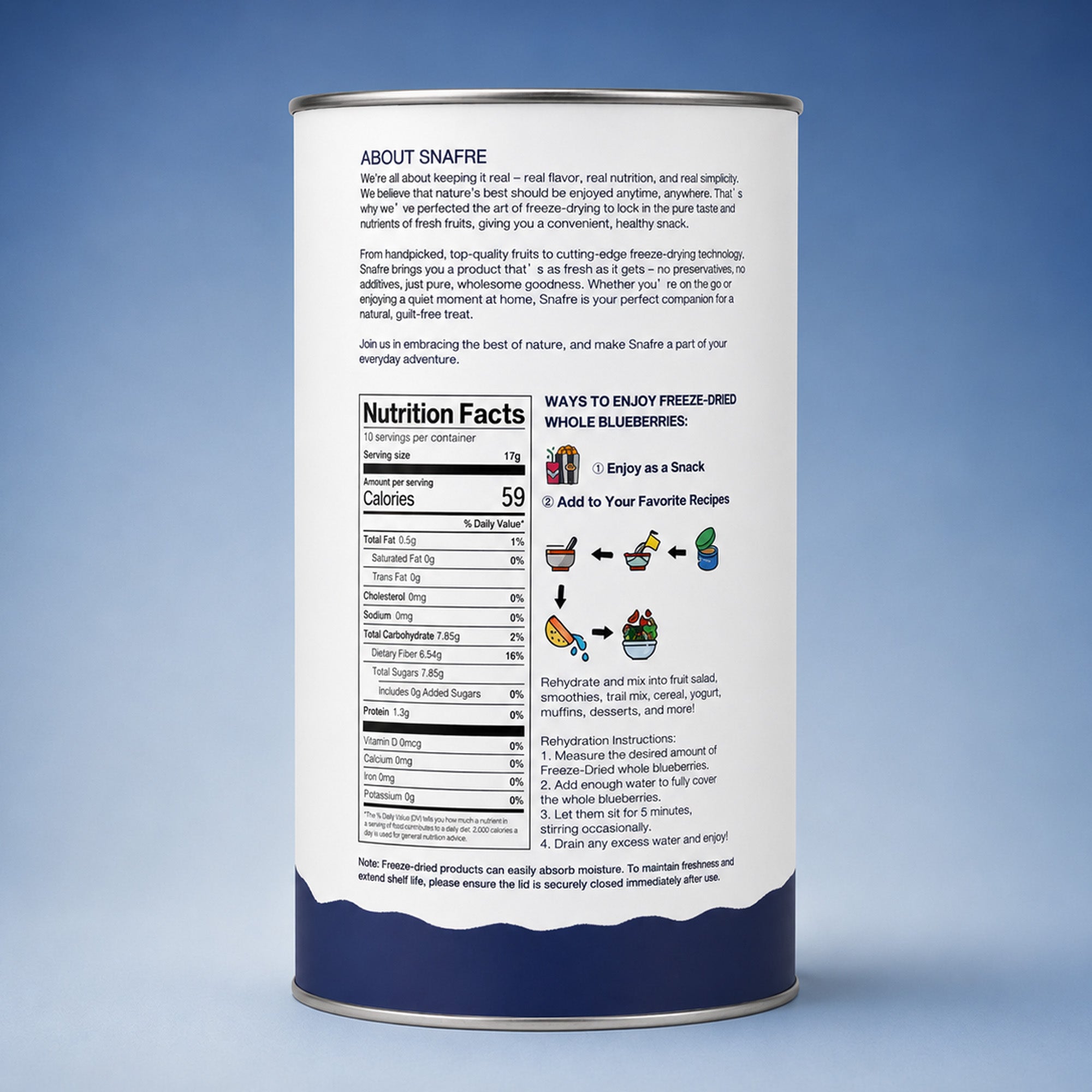SNAFRE Freeze-Dried Whole Blueberries