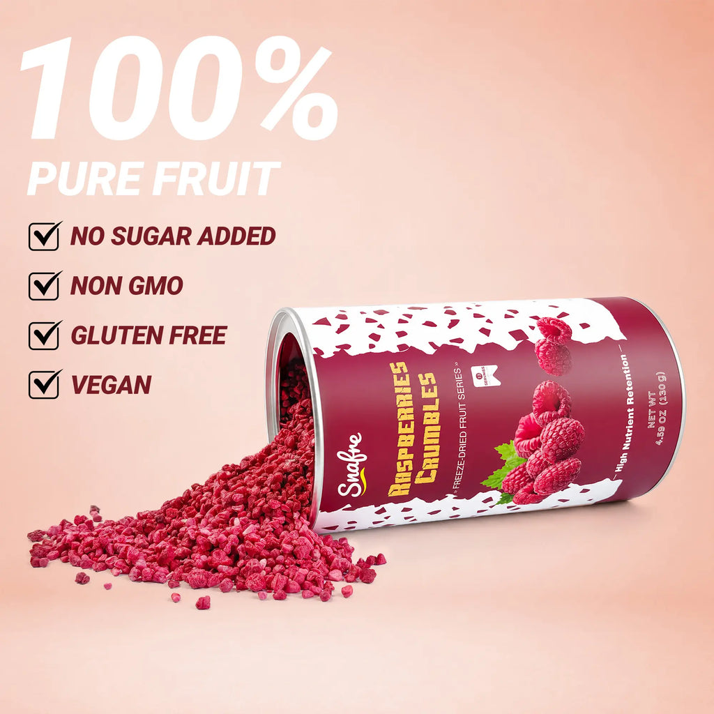 SNAFRE4.6ozpurefreeze-driedraspberrycrumble_nosugaradded_vegansnack