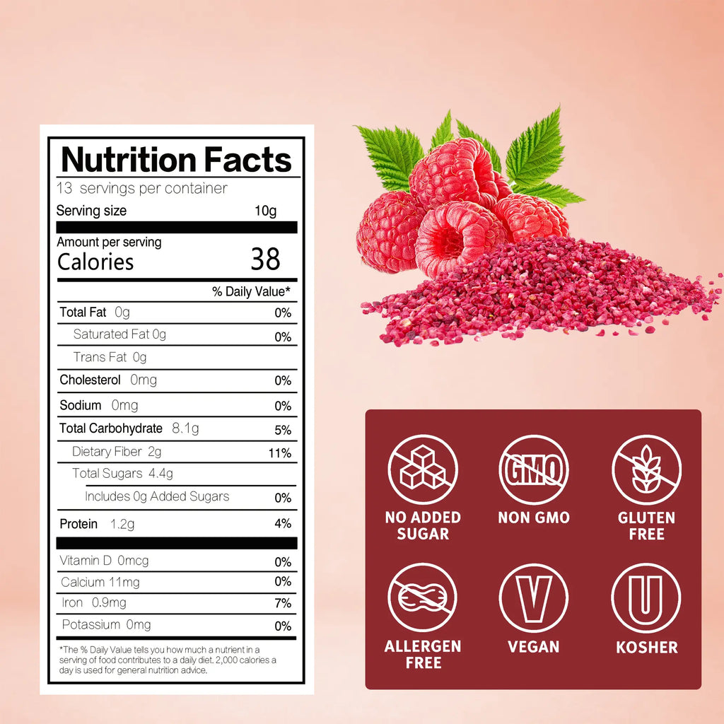 SNAFRE4.6ozraspberrycrumblenutritionfactsandcleanlabelcertifications
