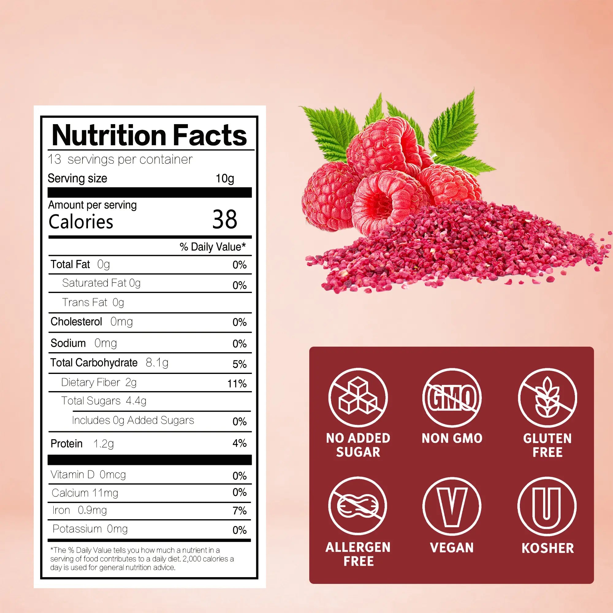 SNAFRE4.6ozraspberrycrumblenutritionfactsandcleanlabelcertifications