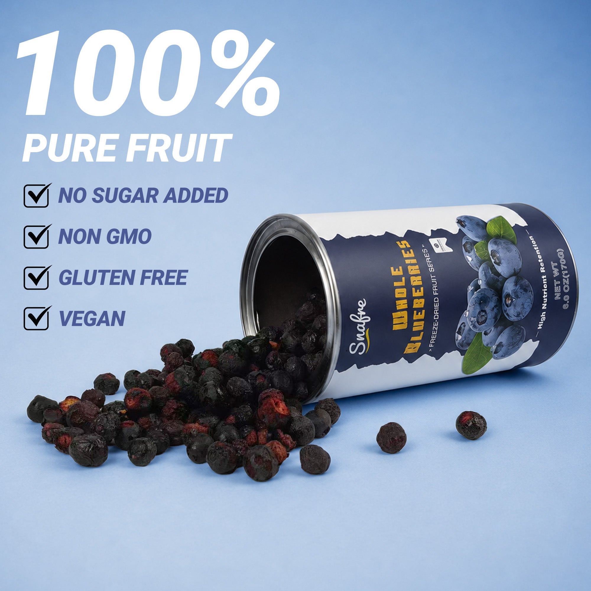 SNAFRE Freeze-Dried Whole Blueberries