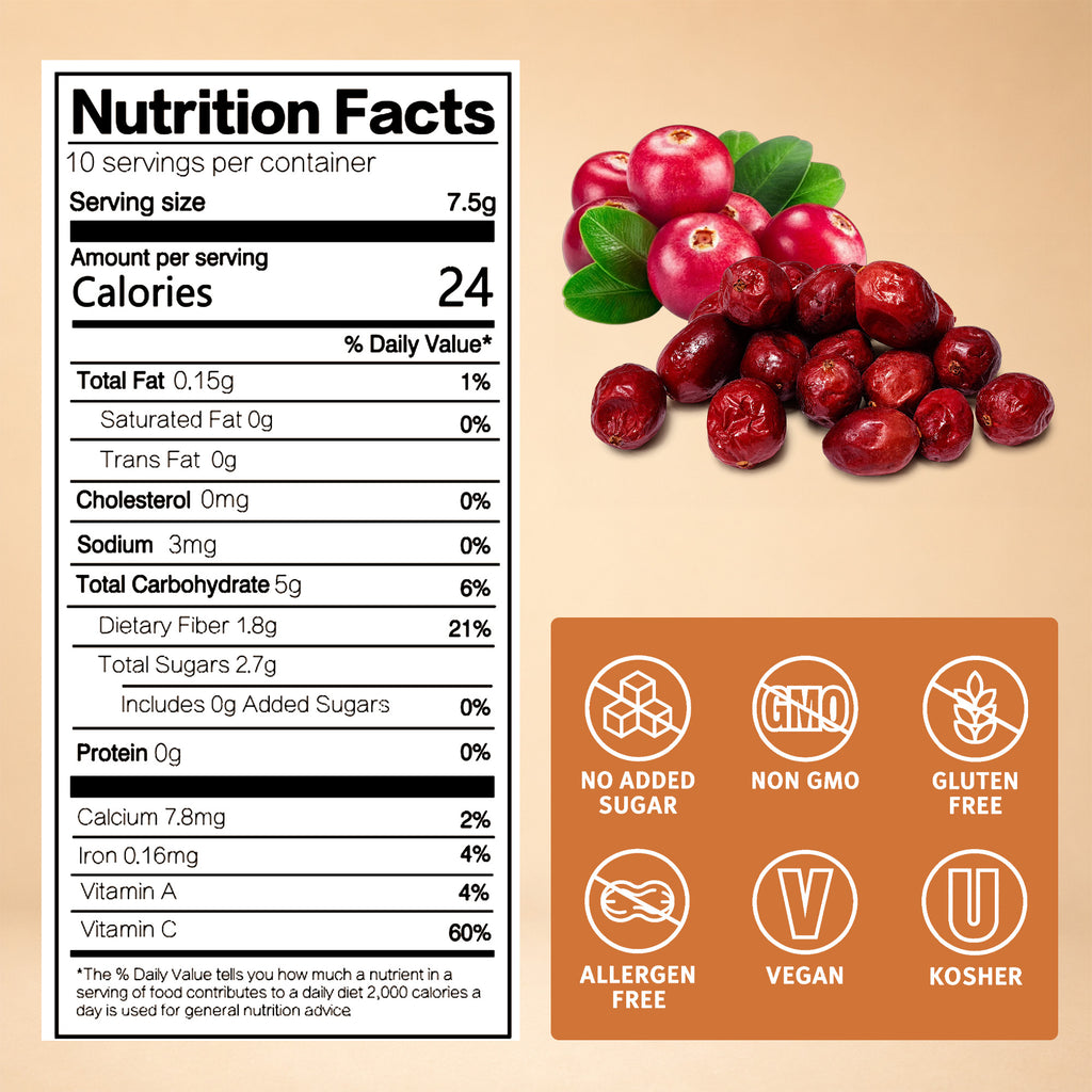 SNAFRE Freeze-Dried Whole Cranberries