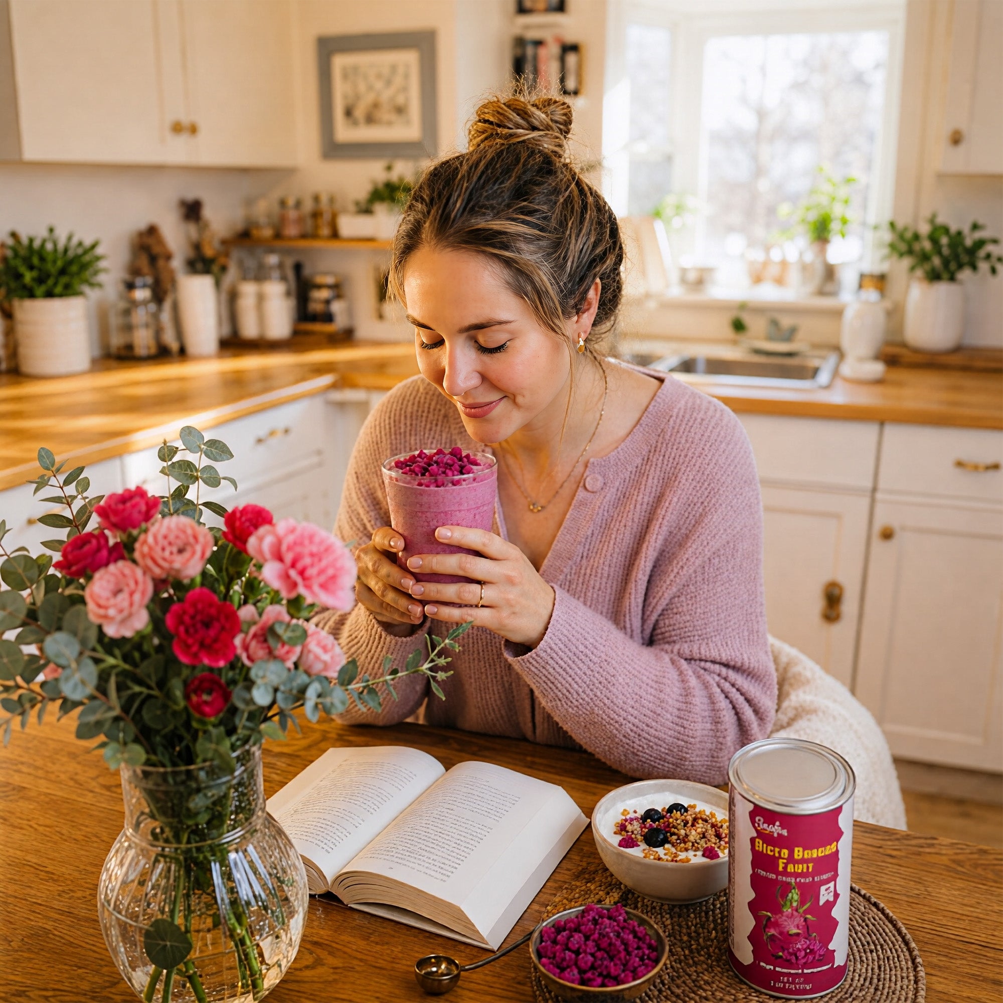 SNAFRE Freeze-Dried Dragon Fruit Cubes