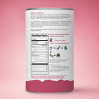 Back view of SNAFRE red dragon fruit slices canister with clean label information
