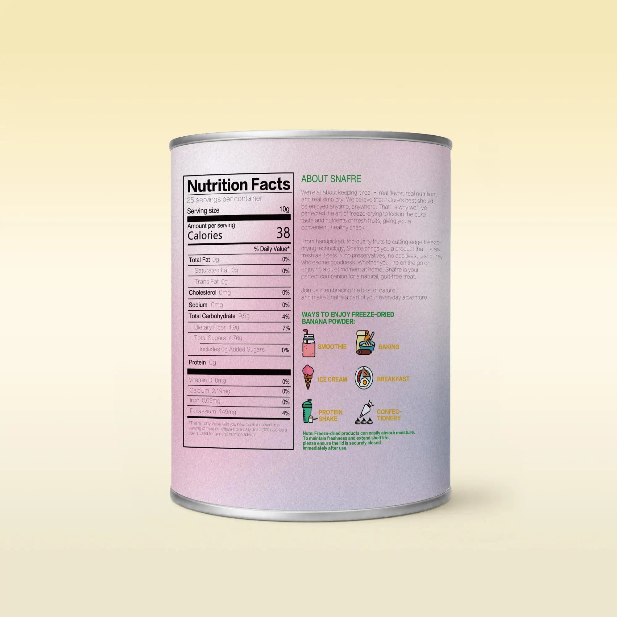 BackviewofSNAFREbananapowdercanisterwithnutritiondetails