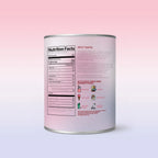 BackviewofSNAFREraspberrypowdercanisterwithnutritioninformation