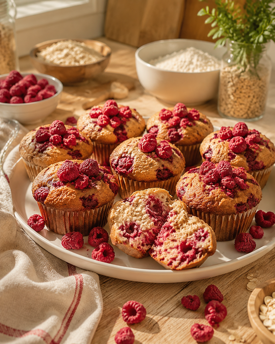 Freeze-Dried Whole Raspberries Topping a Greek Yogurt Breakfast Bowl