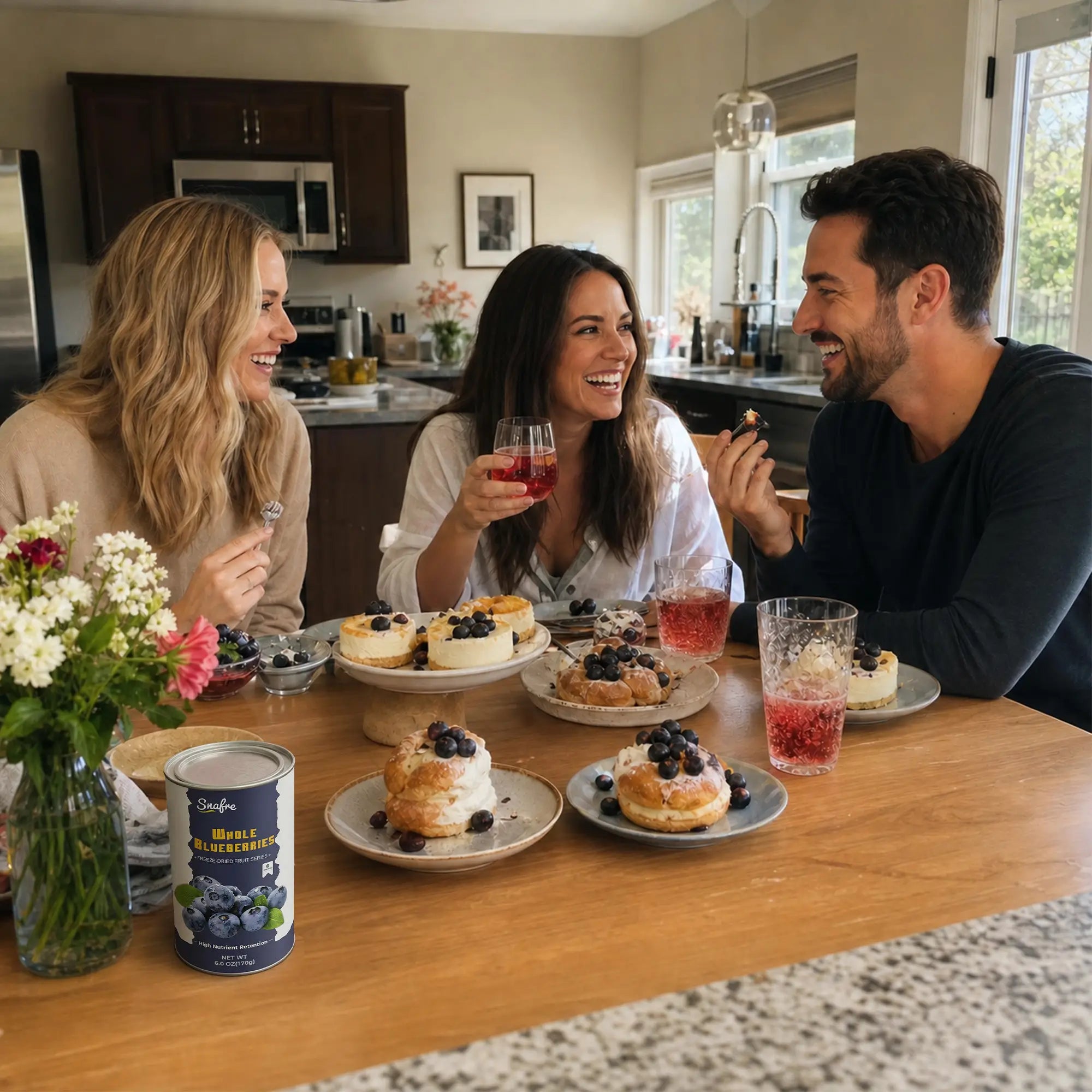 Friends_sharing_healthy_snacks_topped_with_SNAFRE_freeze-dried_blueberries