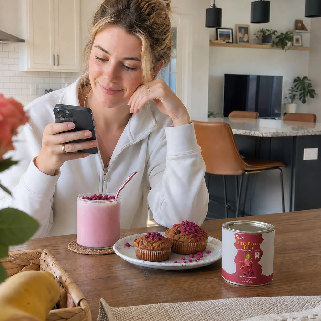 Healthy_lifestyle_concept_with_SNAFRE_freeze-dried_dragon_fruit_in_smoothie_bowls