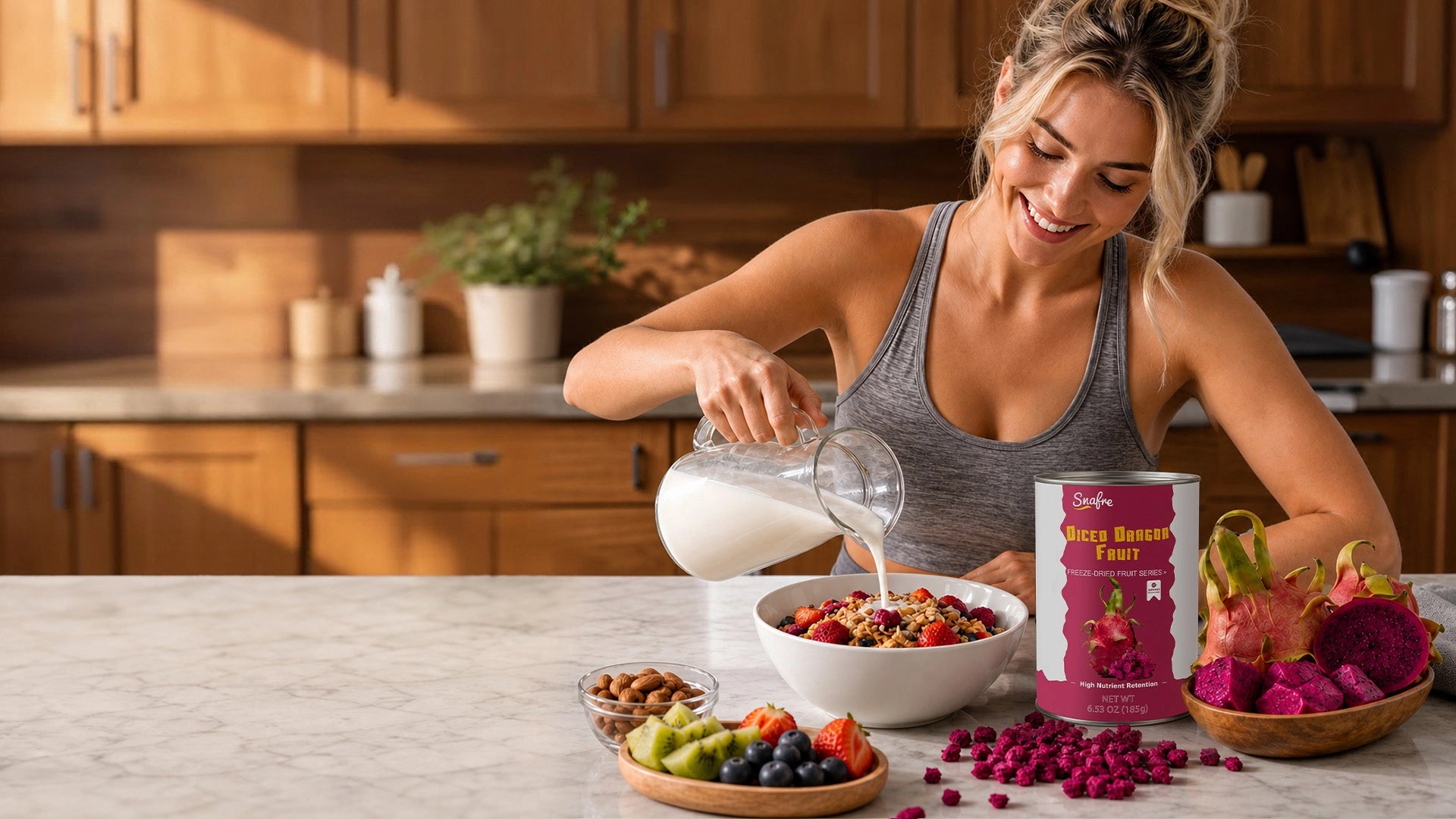 SNAFRE Freeze-Dried Fruit and Fruit Powders for Healthy Breakfasts, Smoothies and Everyday Snacking
