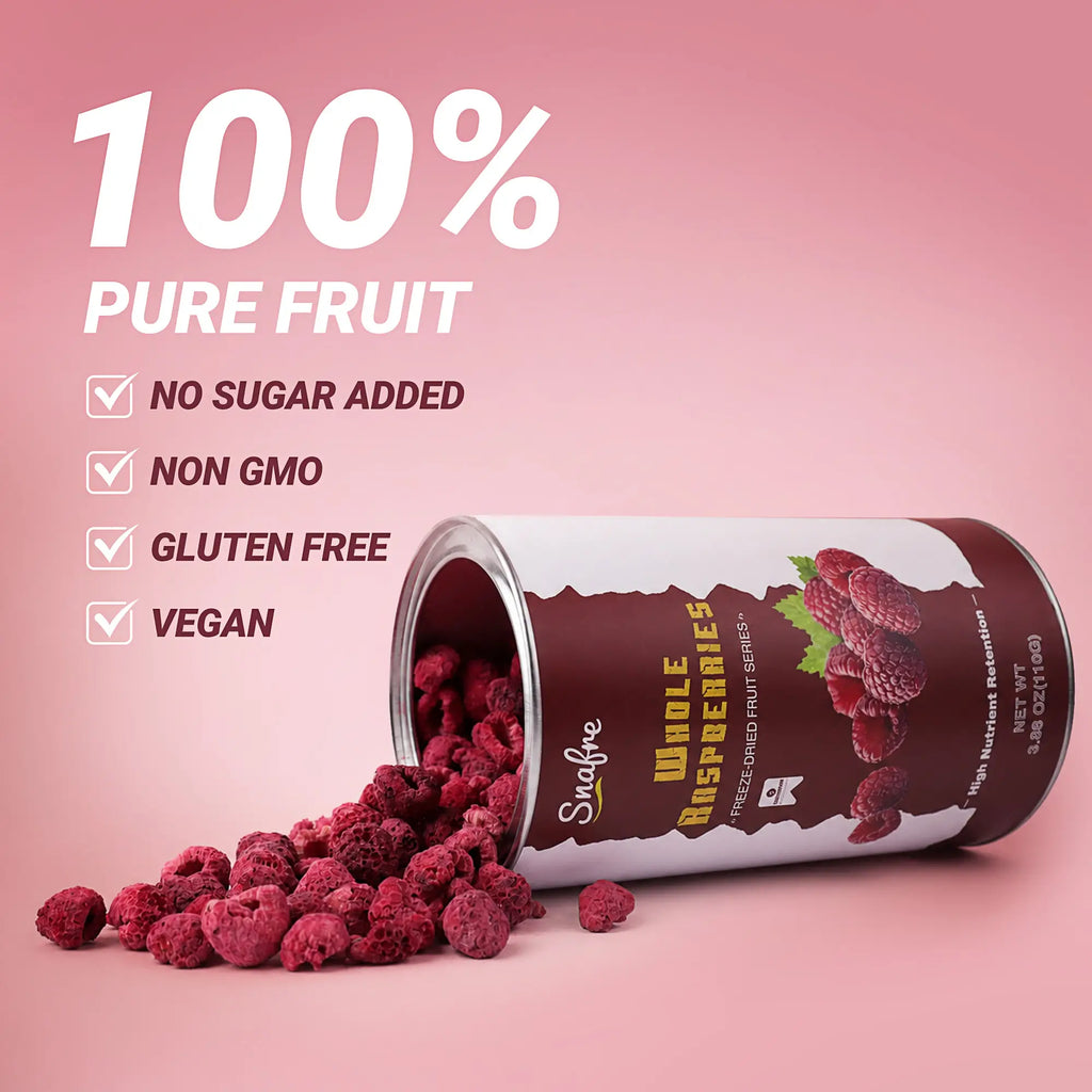 SNAFRE100_purefreeze-driedraspberries_nosugaradded_vegansnack