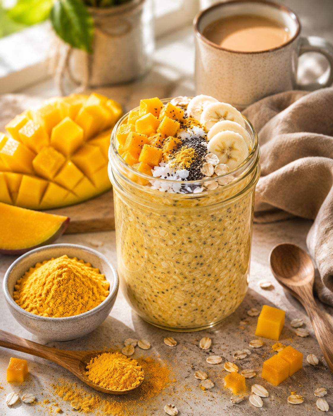 Mango Chia Pudding Made with Freeze-Dried Mango Powder