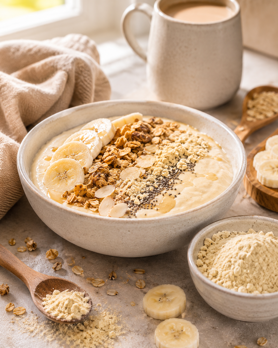 Homemade Banana Bread Made with Freeze-Dried Banana Powder