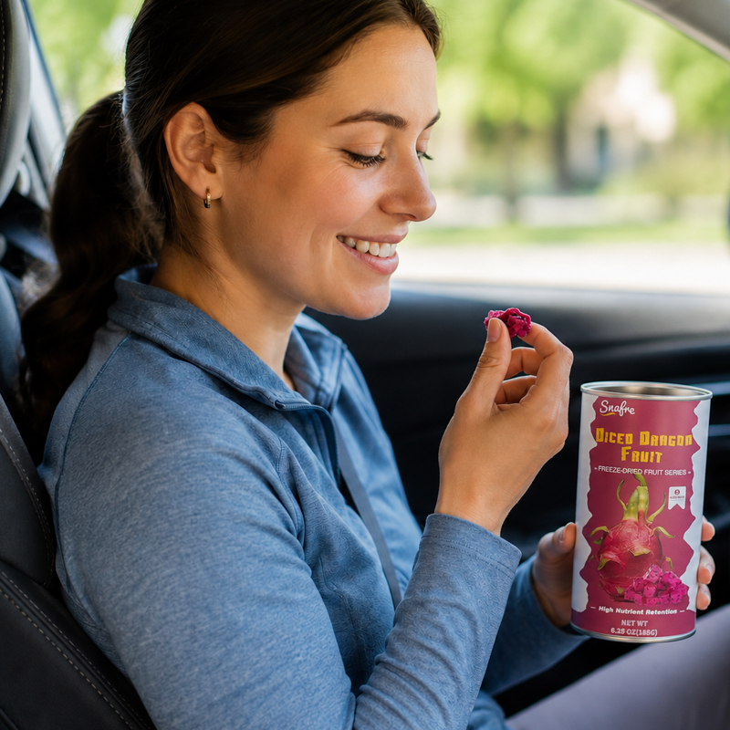 Freeze-Dried Dragon Fruit Cubes for Healthy Everyday Snacking