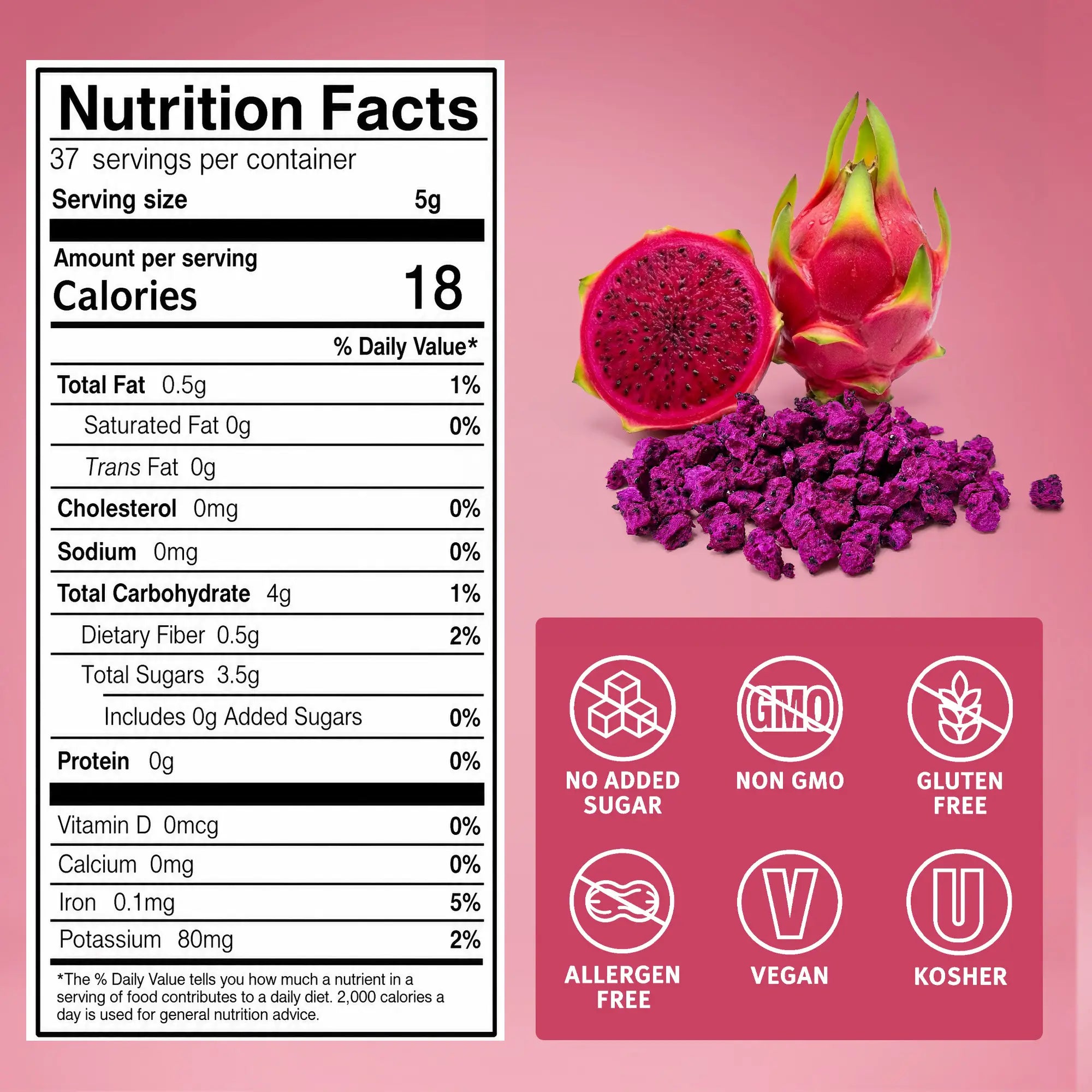 SNAFREfreeze-drieddragonfruitnutritionalfactsandhealthbenefitslabel
