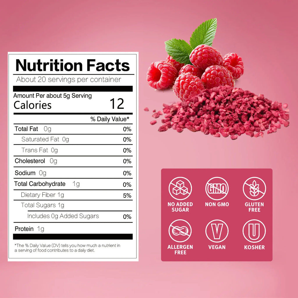 SNAFREraspberrycrumblenutritionfactsandcleanlabelcertifications
