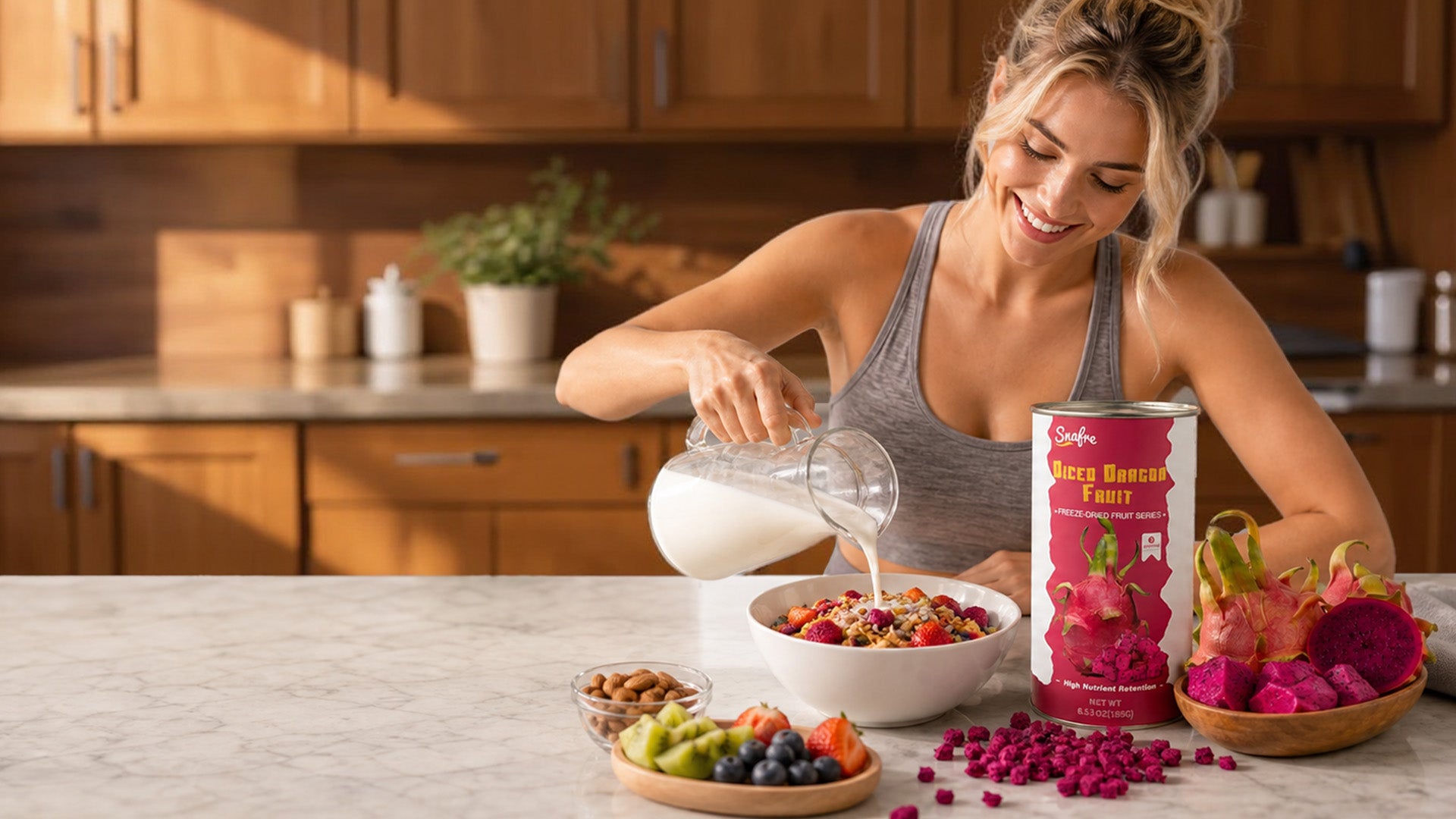 SNAFRE Freeze-Dried Fruit and Fruit Powders for Healthy Breakfasts, Smoothies and Everyday Snacking